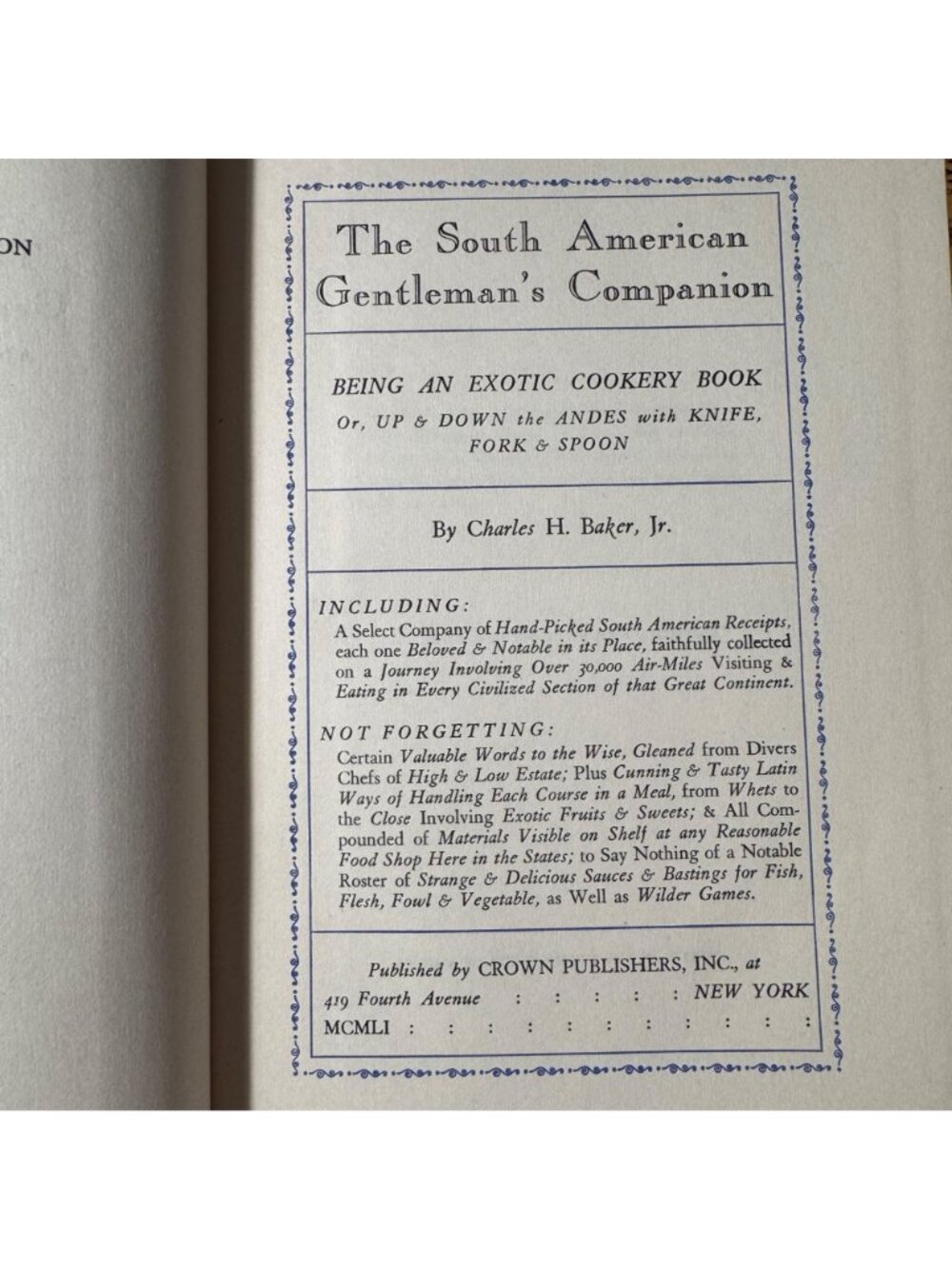 The South American Gentlemans Companion Cookery Book By Baker 2 Volume Crown Pub - Picture 2 of 16